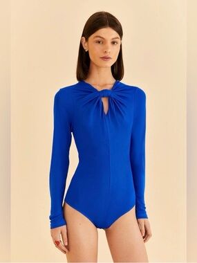 FARM Rio Bright Blue Long Sleeve Bodysuit